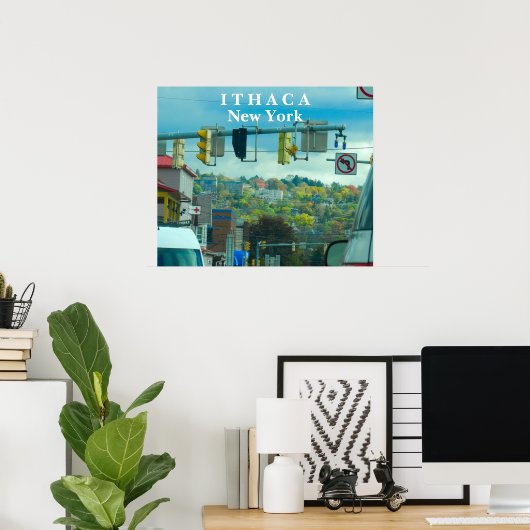 ITHACA NEW YORK  POSTER (Thuiskantoor)