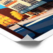 Ithaca New York Travel Illustratie Poster (Hoek)