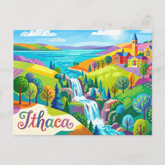 Ithaca, New York, VS Briefkaart (Voorkant)