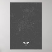 Ithaca, New York (zwart wit) Poster (Voorkant)