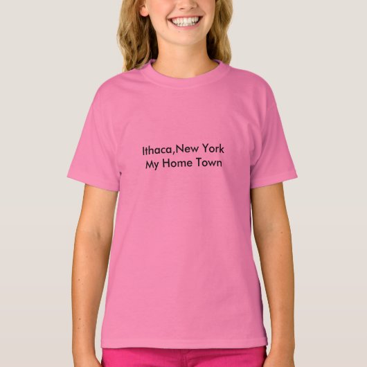 Ithaca, New YorkMy Home Town T-shirt (Voorkant)
