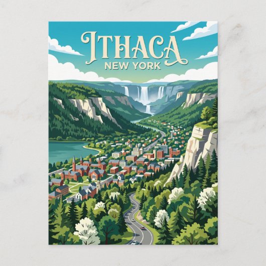 Ithaca USA Briefkaart (Voorkant)