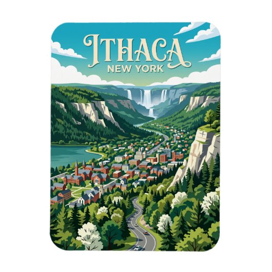 Ithaca USA Magneet (Verticaal)