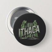 Ithaca-watervallen ronde button 7,6 cm (Voorkant /achterkant)
