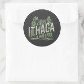 Ithaca-watervallen ronde sticker (Tas)