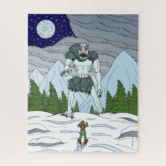 Ithaqua Weird Horror Kunst Legpuzzel (Verticaal)