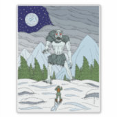 Ithaqua Weird Horror Kunst Sticker (Voorkant)