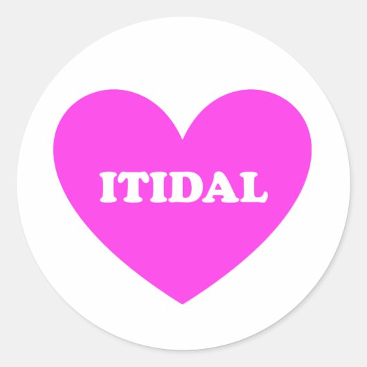 Itidal Ronde Sticker (Voorkant)