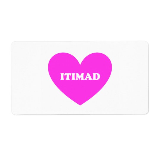 Itimad Etiket (Voorkant)