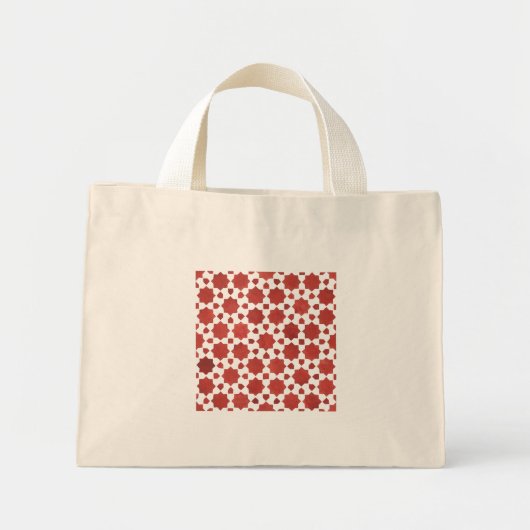 ITIMUD Rood Indiase mozaïek Mini Tote Bag (Voorkant)