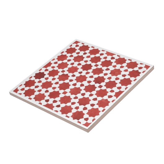 ITIMUD Rood Indiase mozaïek Tegeltje (Zijkant)