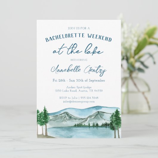 Itinerary Invitation meer van het met het Bachelor Kaart (Staand voorkant)