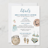 Itinerary Invitation meer van het met het Bachelor Kaart (Achterkant)