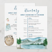 Itinerary Invitation meer van het met het Bachelor Kaart (Voorkant / Achterkant)