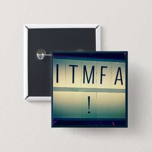 ITMFA (Impeach the...)-toets 2 Vierkante Button 5,1 Cm (Voorkant /achterkant)