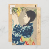 Ito 100 Figures of Beauties Wearing Takasa Kimono Briefkaart (Voorkant / Achterkant)