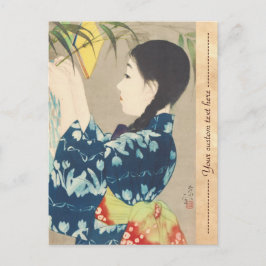 Ito 100 Figures of Beauties Wearing Takasa Kimono Briefkaart
