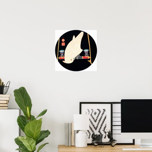 Ito Jakuchu A White Macaw Poster (Thuiskantoor)