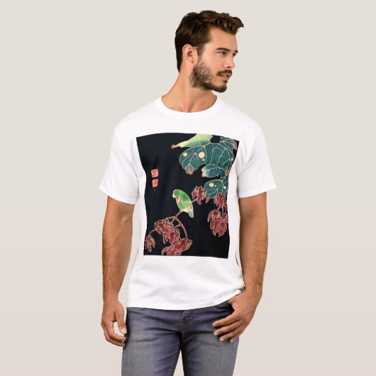 Ito Jakuchu de Paroquet T-shirt (Voorkant volledig)