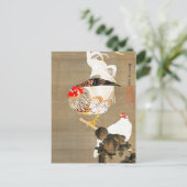 Ito Jakuchu Hen en Rooster met Grapevine Briefkaart (Staand voorkant)