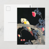 Ito Jakuchu Parrot op de afdeling van een bloem Briefkaart (Voorkant / Achterkant)