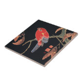 Ito Jakuchu Red Parrot op de tak Japanse kunst Tegeltje (Zijkant)