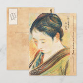 Ito Shinsui Sketch van Bijin kapanese portretkunst Briefkaart (Voorkant / Achterkant)