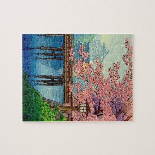 Ito Yuhan's  kasteel en Cherry Blossom Legpuzzel (Horizontaal)