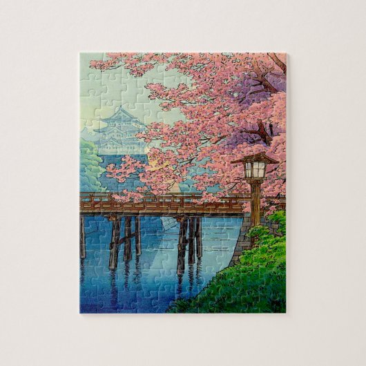 Ito Yuhan's  kasteel en Cherry Blossom Legpuzzel (Verticaal)