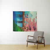 Ito Yuhan's  kasteel en Cherry Blossom Wandkleed (In Situ (horizontaal))