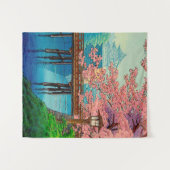 Ito Yuhan's  kasteel en Cherry Blossom Wandkleed (Voorkant (horizontaal))