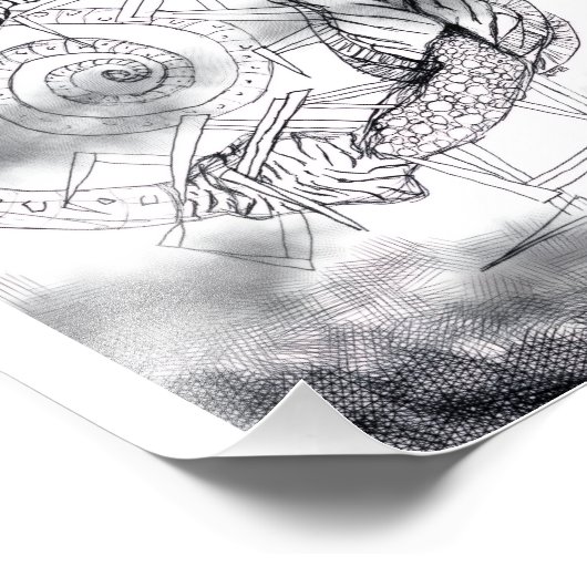 Ito's Dragon Print Foto Afdruk (Hoek)