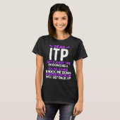 ITP Awareness Month ITP Warrior Purple ITP Ribbon T-shirt (Voorkant volledig)