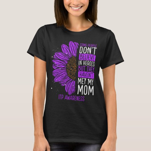 ITP Awareness Ribbon Mam ITP Warrior T-shirt (Voorkant)