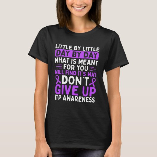 ITP Awareness Warrior Fighter Purple Ribbon T-shirt (Voorkant)