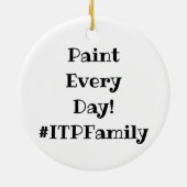 ITP-Logo Kleurenplash-versiering Keramisch Ornament (Achterkant)