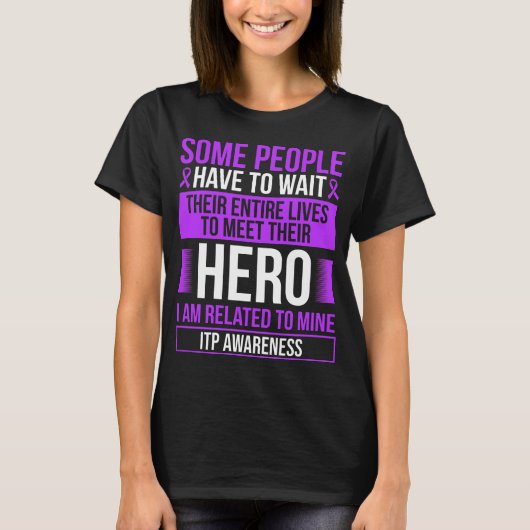 ITP Ribbon ITP Warrior ITP Survivor T-shirt (Voorkant)