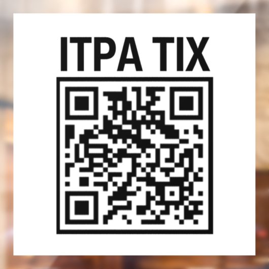ITPA TIX QR-CODE - VENSTERKLEMMEN RAAMSTICKER (Vel 2)