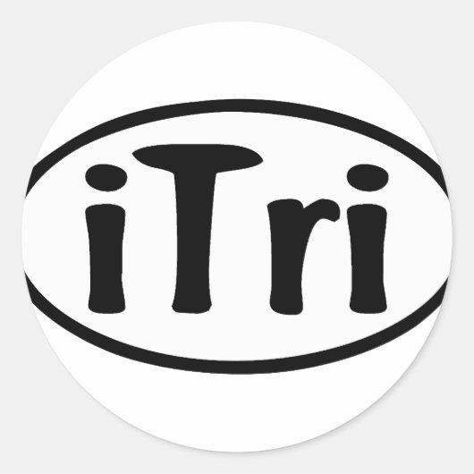 iTri Oval Ronde Sticker (Voorkant)