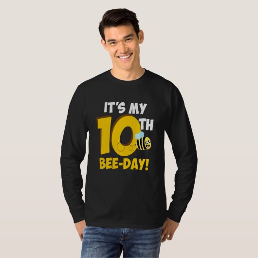 It's 10th Bee Day Honey Beekeeper Apiary Beekeepin T-shirt (Voorkant volledig)