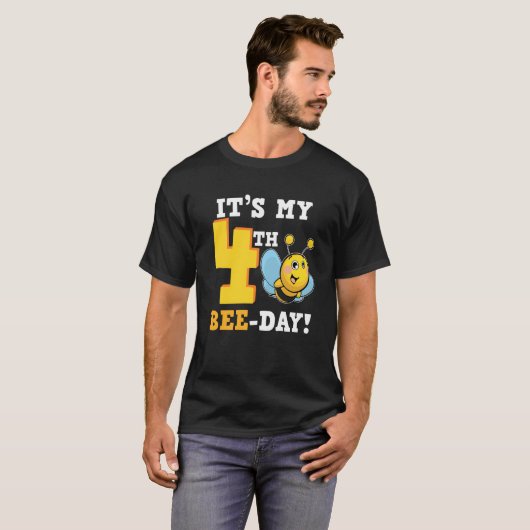 It's 4th Bee Day Honey Beekeeper Apiary Beekeeping T-shirt (Voorkant volledig)
