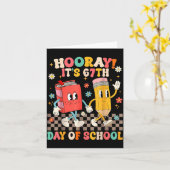 It's 67th Day Of School 67 Days Of School Funny Nu Kaart (Gele Bloem)