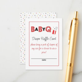 It's a Baby Q Diaper Raffle Card Informatiekaartje