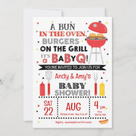 It's a Baby Q for One Invitation Kaart