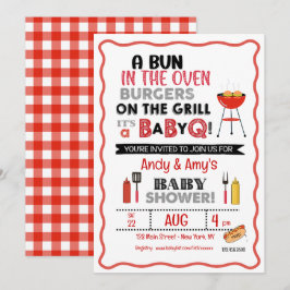 It's a Baby Q for One Invitation Kaart