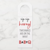 It's a Baby Q for Twins Bottle Hanger (Voorkant)