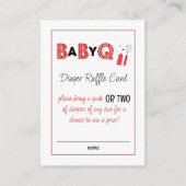 It's a Baby Q for Twins Diaper Raffle Card Informatiekaartje (Voorkant)