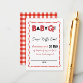 It's a Baby Q for Twins Diaper Raffle Card Informatiekaartje