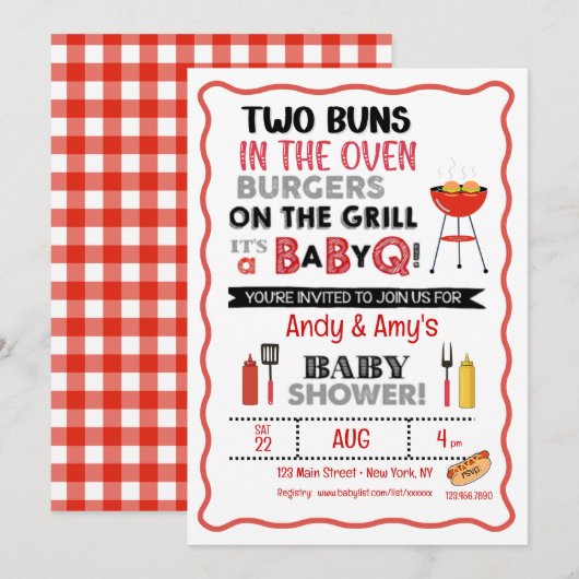 It's a Baby Q for Twins Kaart (Voorkant / Achterkant)