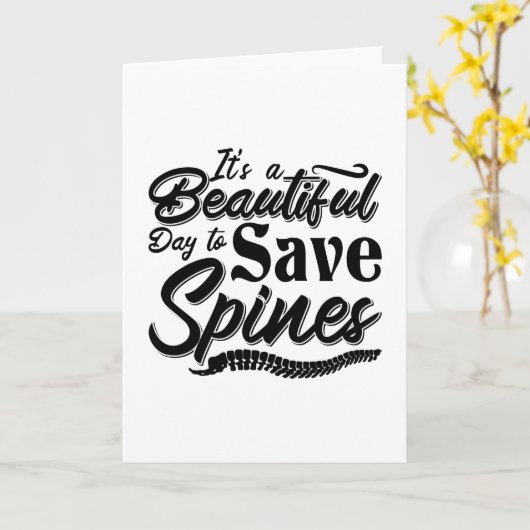 It's A Beautiful Day Chiropractic Chiropractor Kaart (Gele Bloem)